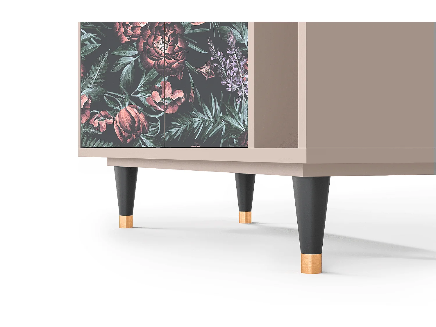 Kredens - 96х110х41 cm - BS6 - Dark Peonies, Latte