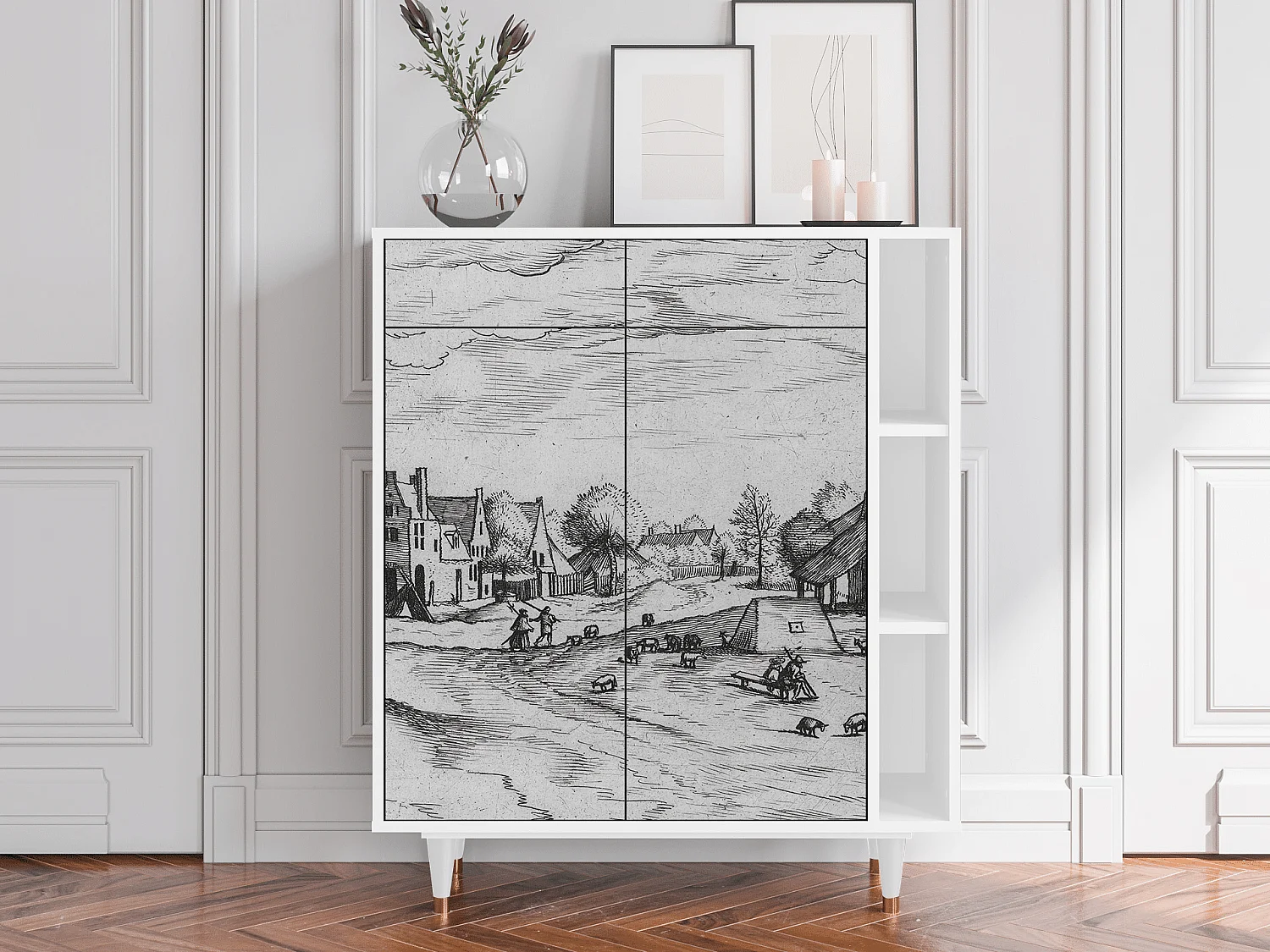 Buffet - 96х110х41 cm - BS6 - Country Village, Blanc