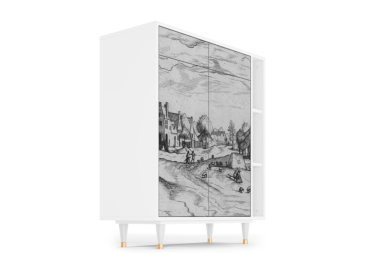 Buffet - 96х110х41 cm - BS6 - Country Village, Blanc