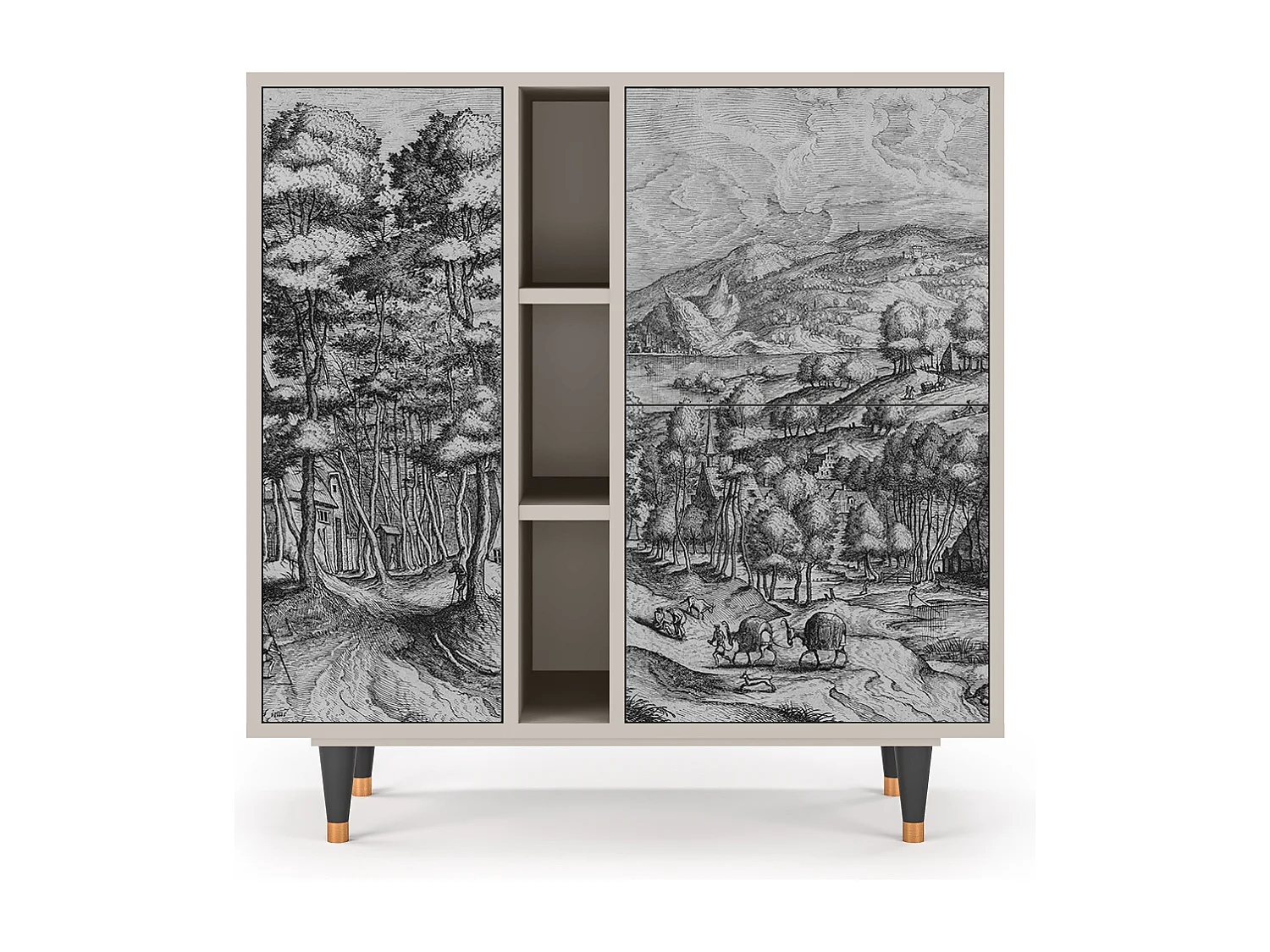 Buffet - 94х96х41 cm - BS5 - Rusticorum, Sable