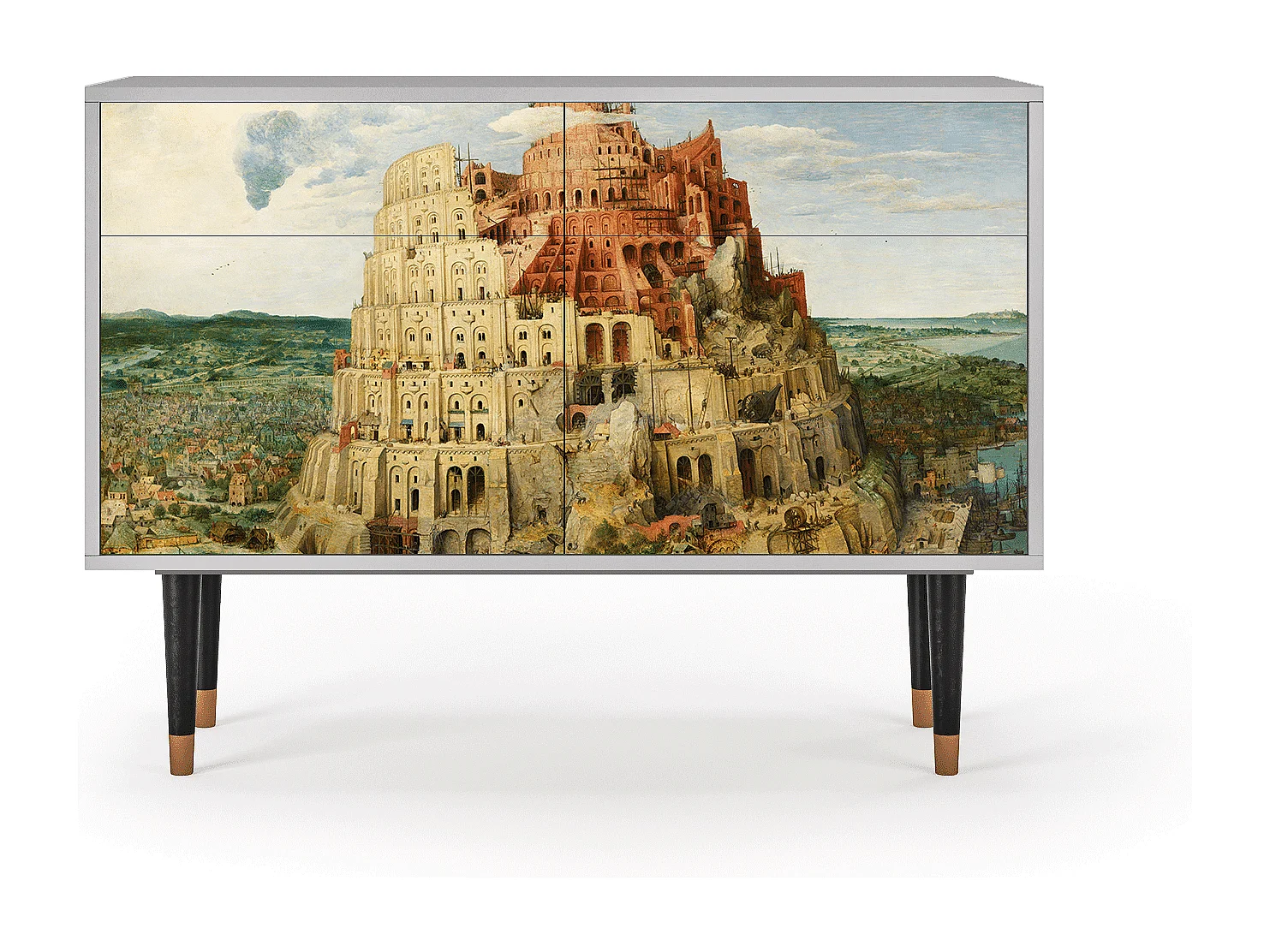 Kredens - 115x85x48 cm - BS4 - Elder The Tower, Szary