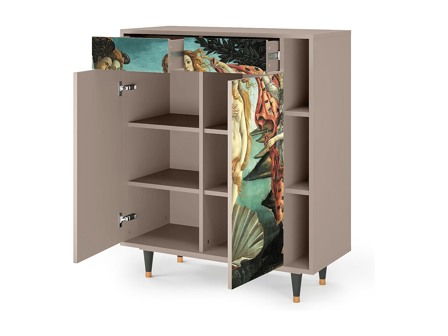 Sideboard - 96х110х41 cm - BS6 - The Birth of Venus, Latte