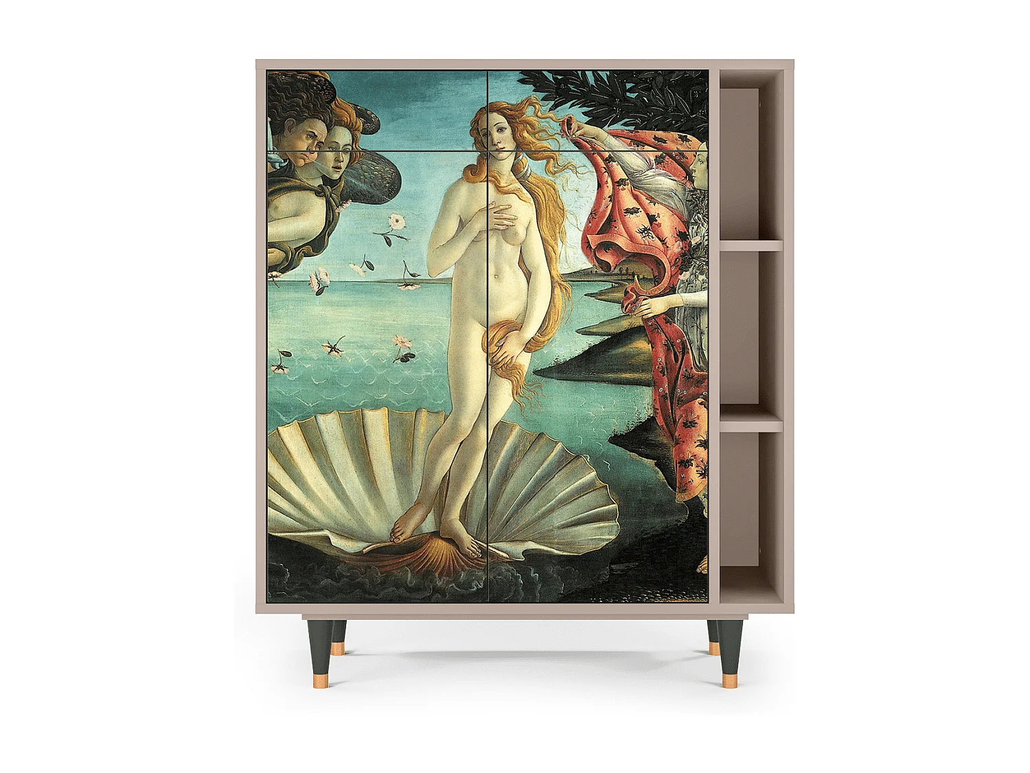 Kredens - 96х110х41 cm - BS6 - The Birth of Venus, Latte