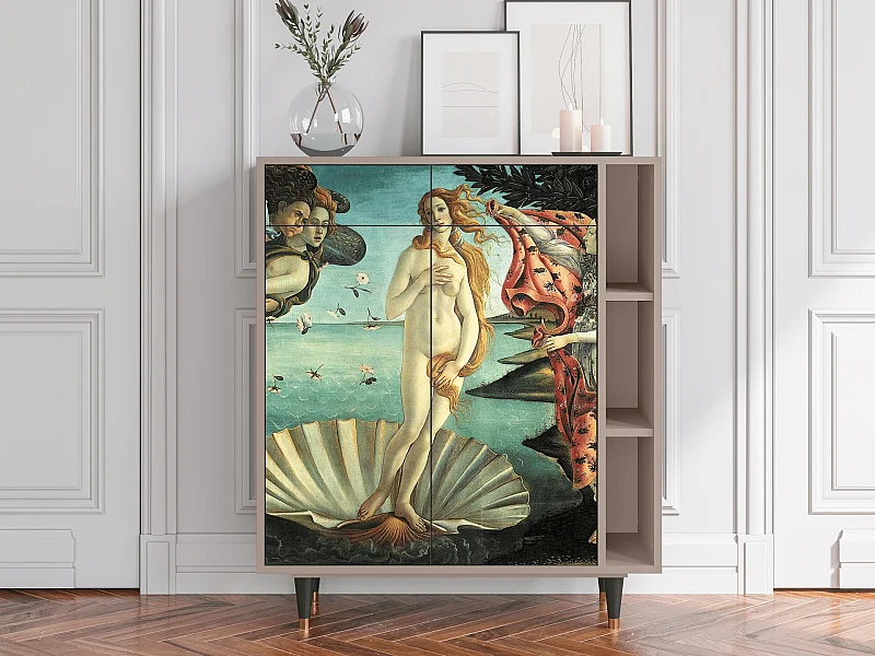 Kredens - 96х110х41 cm - BS6 - The Birth of Venus, Latte