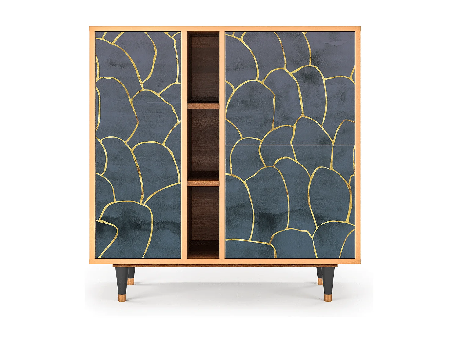 Dressoir - 94х96х41 cm - BS5 - Blue Lagoon, Walnoot