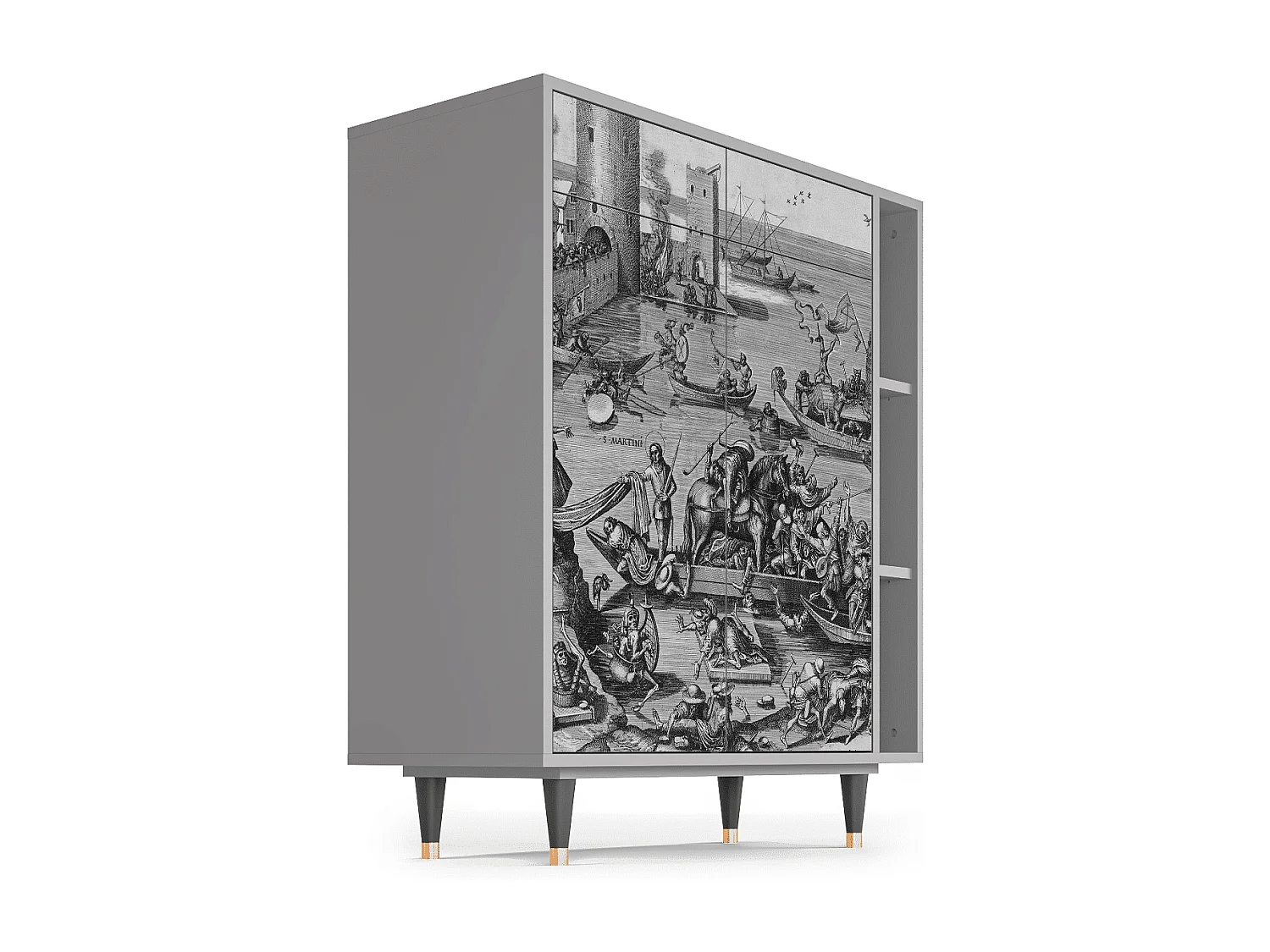 Buffet - 96х110х41 cm - BS6 - Saint Martin, Gris