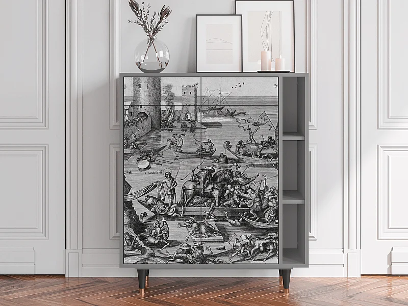 Kredens - 96х110х41 cm - BS6 - Saint Martin, Szary