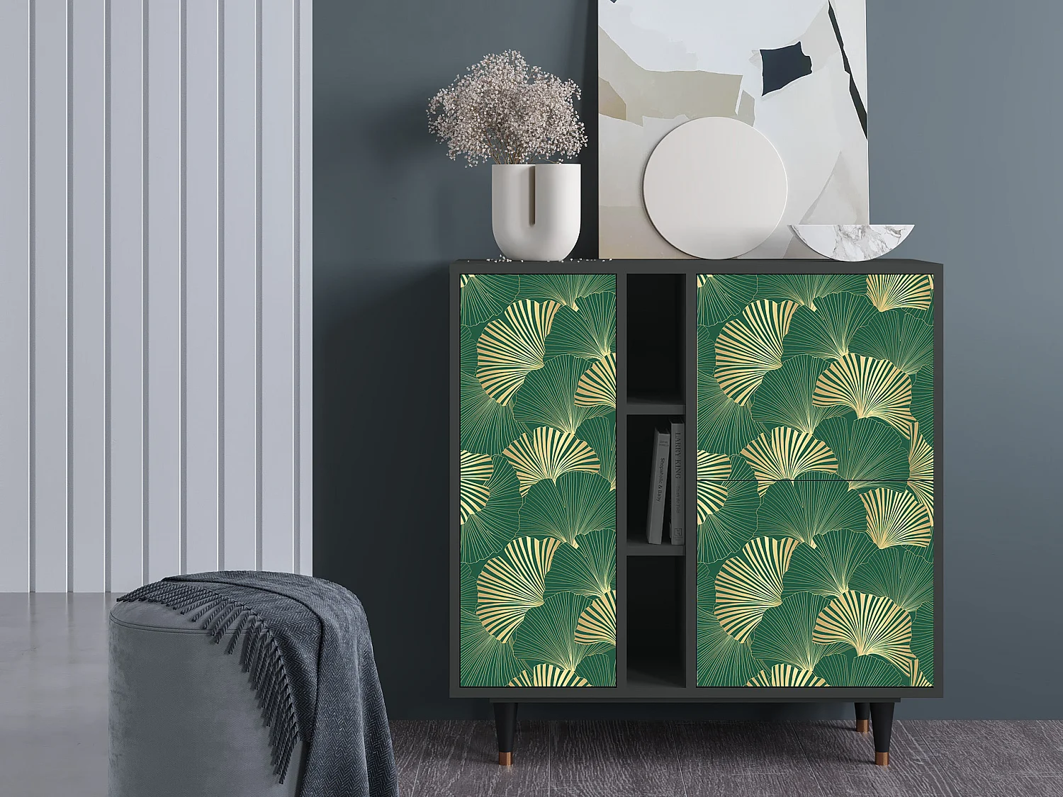 Buffet - 94х96х41 cm - BS5 - Gold Ginkgo, Anthracite