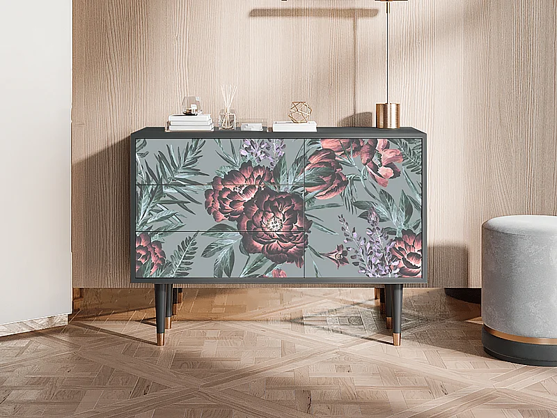 Buffet - 115х84х41 cm - S3 - Light Peonies, Anthracite