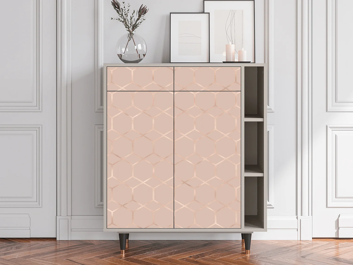 Dressoir - 96х110х41 cm - BS6 - Rose Honeycomb, Zand