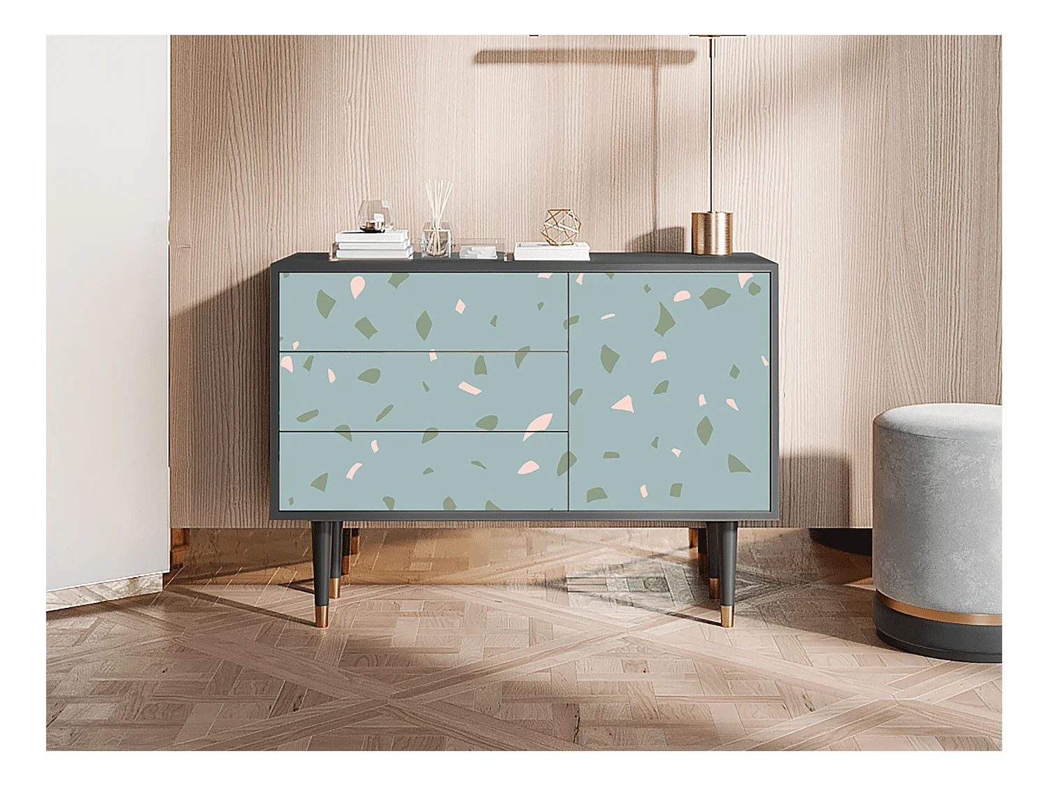 Buffet - 115х84х41 cm - S3 - Blue Drops, Anthracite