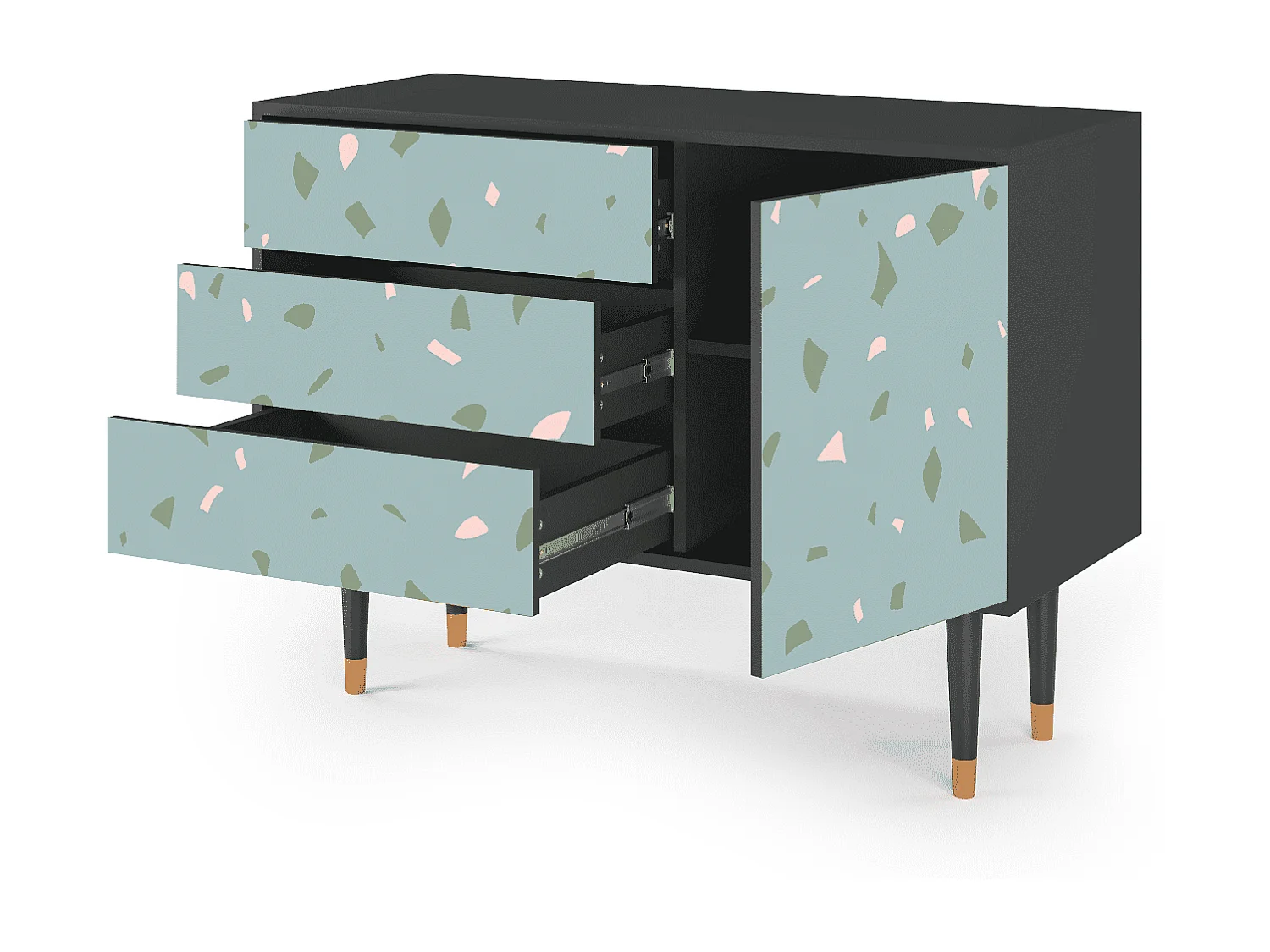 Aparador - 115х84х41 cm - S3 - Blue Drops, Antracita
