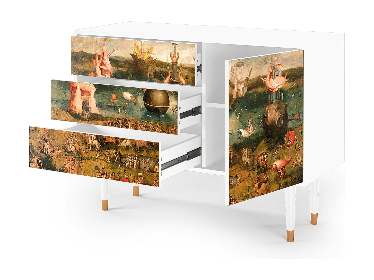 Kredens - 115х84х41 cm - S3 - Garden of Delights , Biały