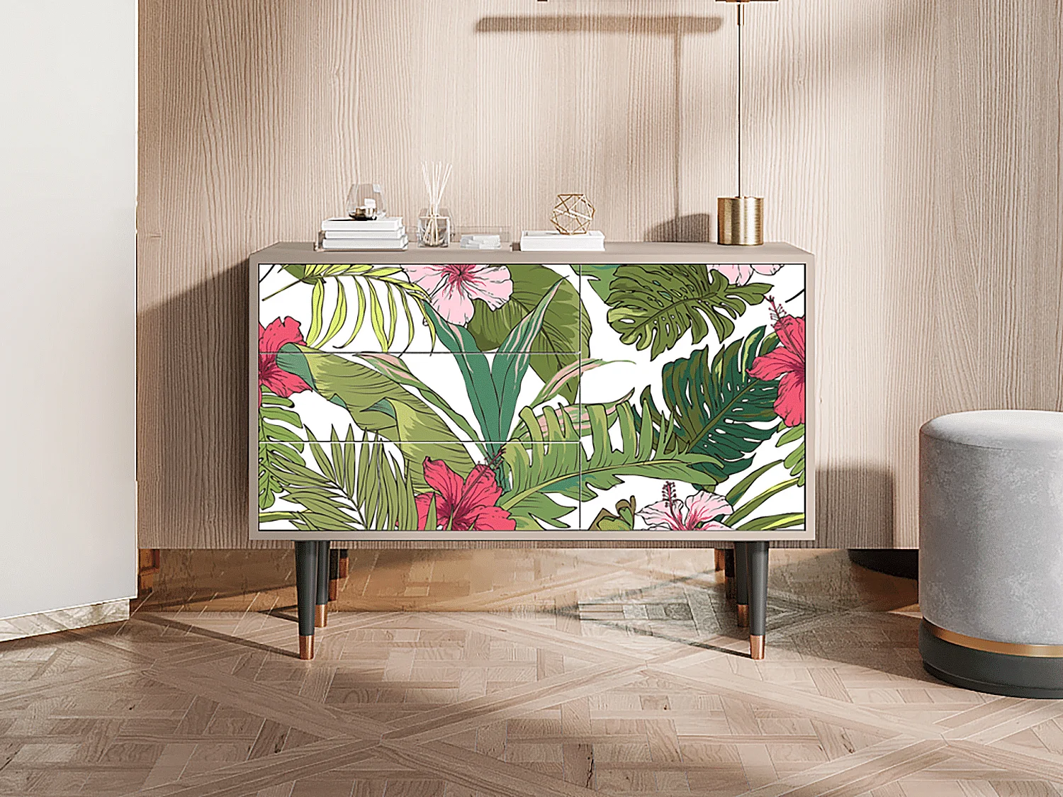 Credenza - 115х84х41 cm - S3 - Verdant Tropics, Latte
