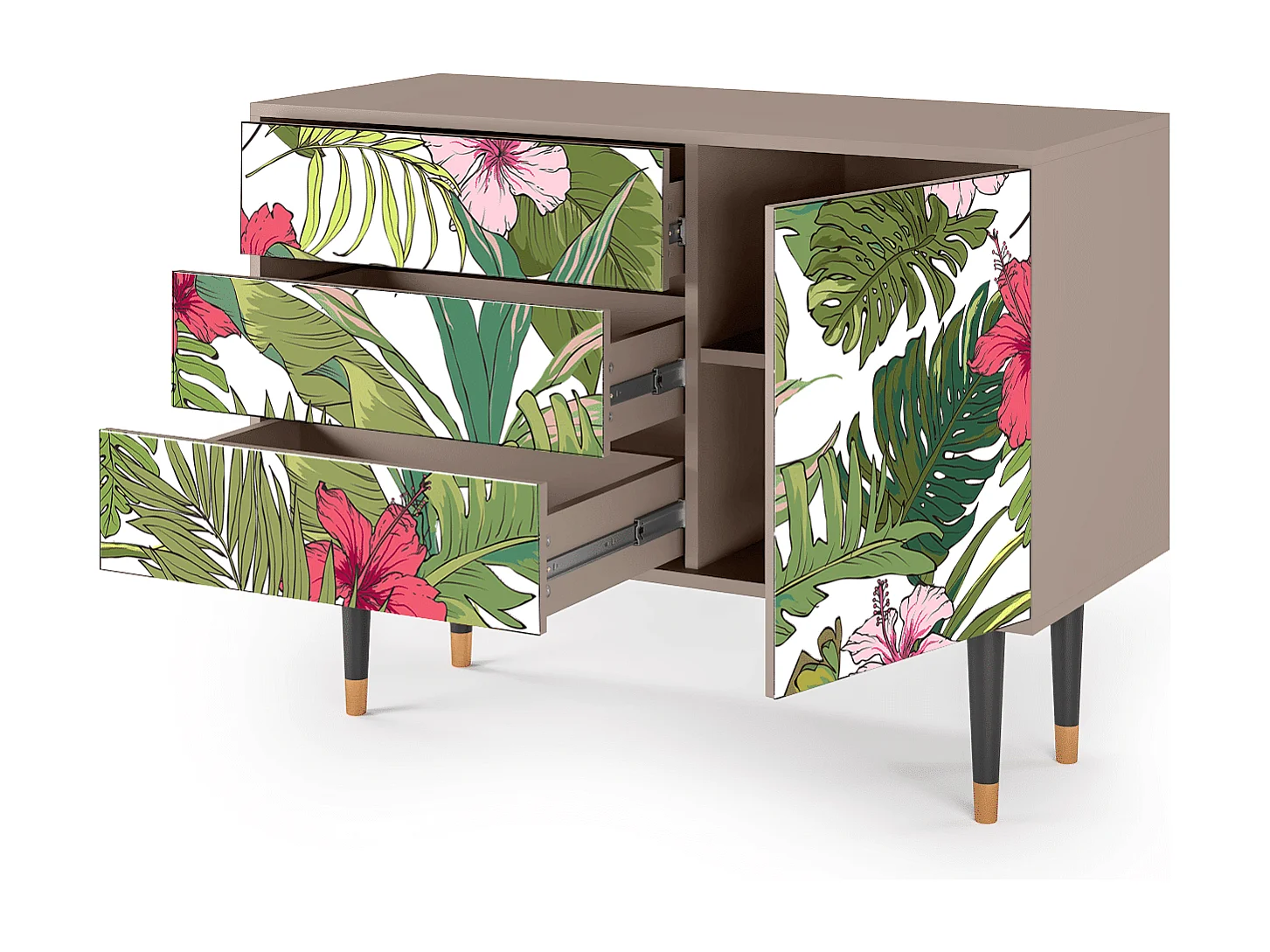 Credenza - 115х84х41 cm - S3 - Verdant Tropics, Latte