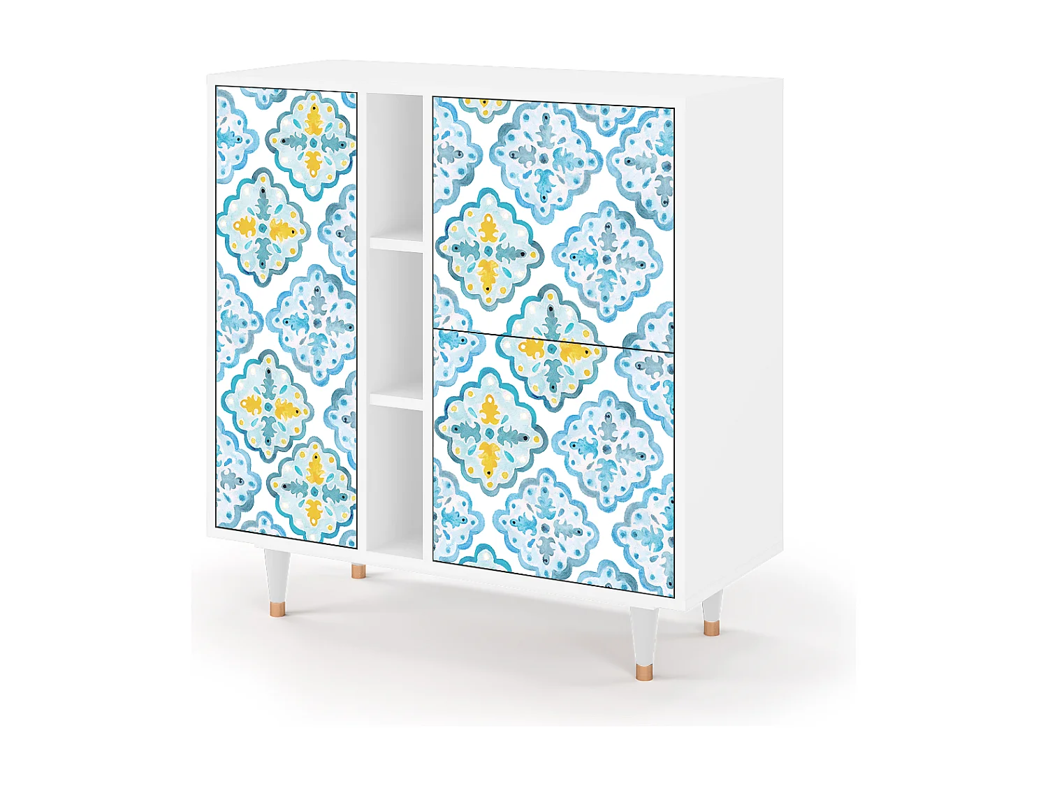 Credenza - 94х96х41 cm - BS5 - Portugese tiles, Bianco