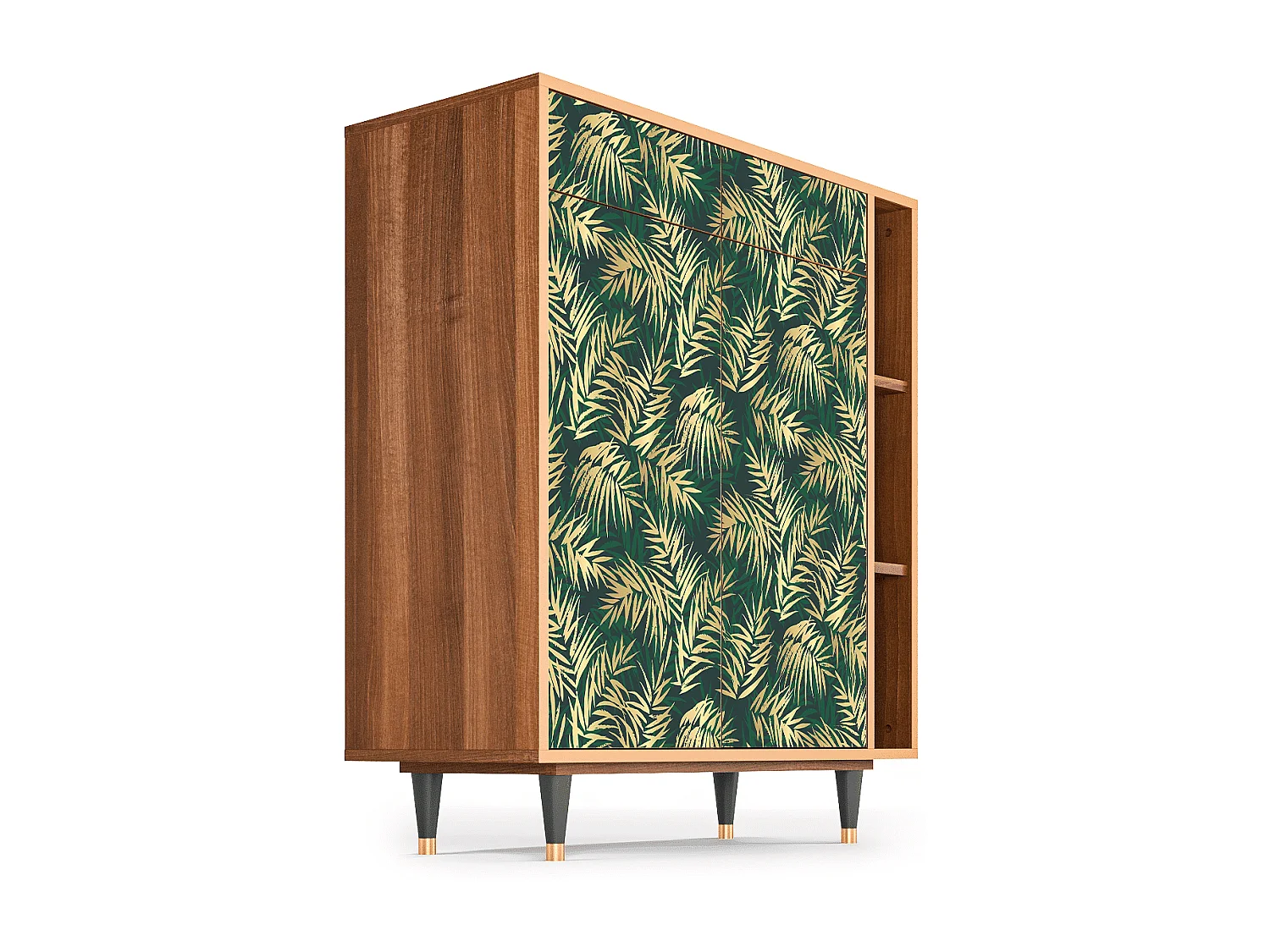 Kredens - 96х110х41 cm - BS6 - Sunny Palm Tree, Orzech