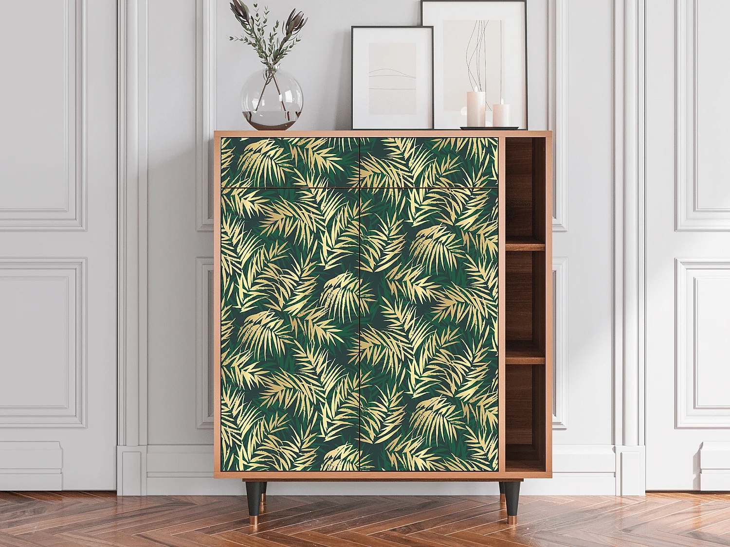 Buffet - 96х110х41 cm - BS6 - Sunny Palm Tree, Noyer