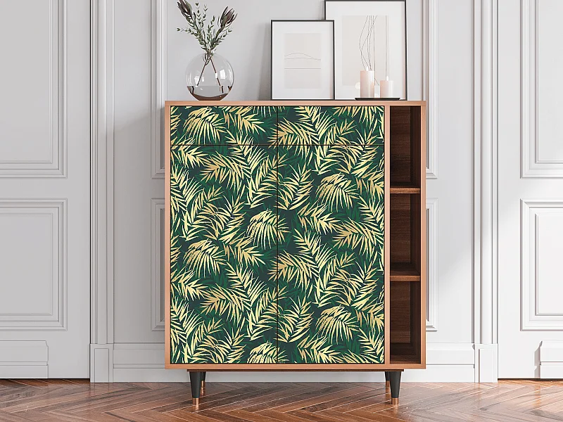 Kredens - 96х110х41 cm - BS6 - Sunny Palm Tree, Orzech