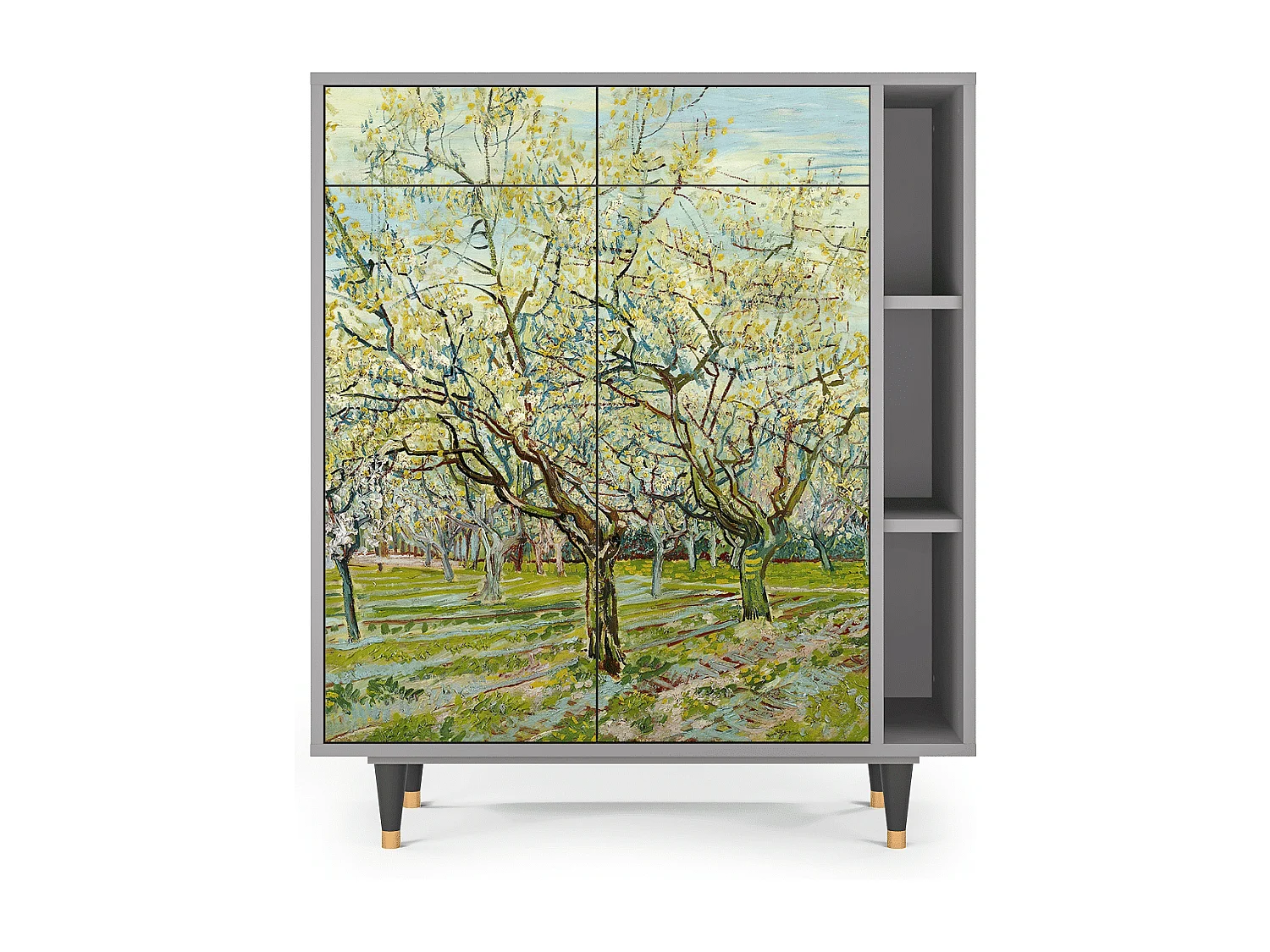 Kredens - 96х110х41 cm - BS6 - The Biały Orchard, Szary
