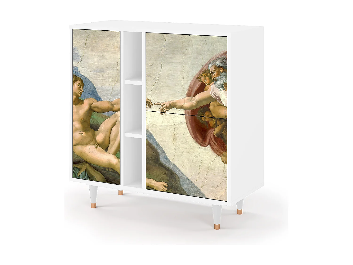 Dressoir - 94х96х41 cm - BS5 - The Creation of Adam, Wit
