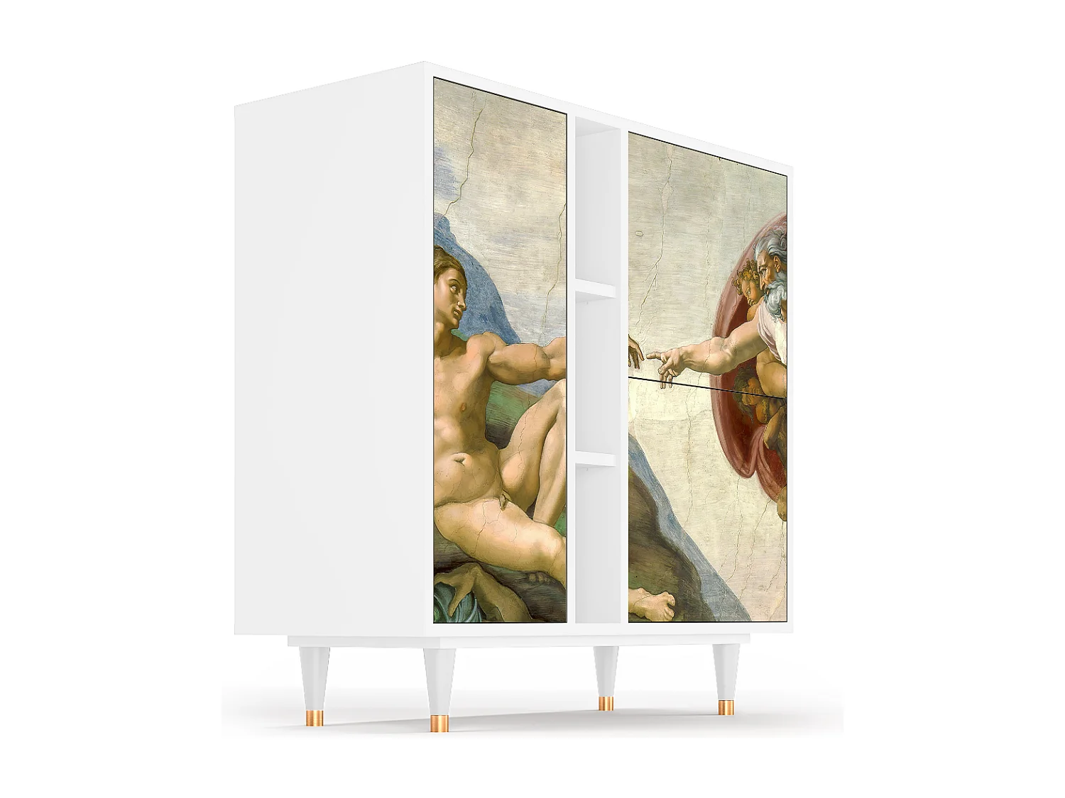 Dressoir - 94х96х41 cm - BS5 - The Creation of Adam, Wit