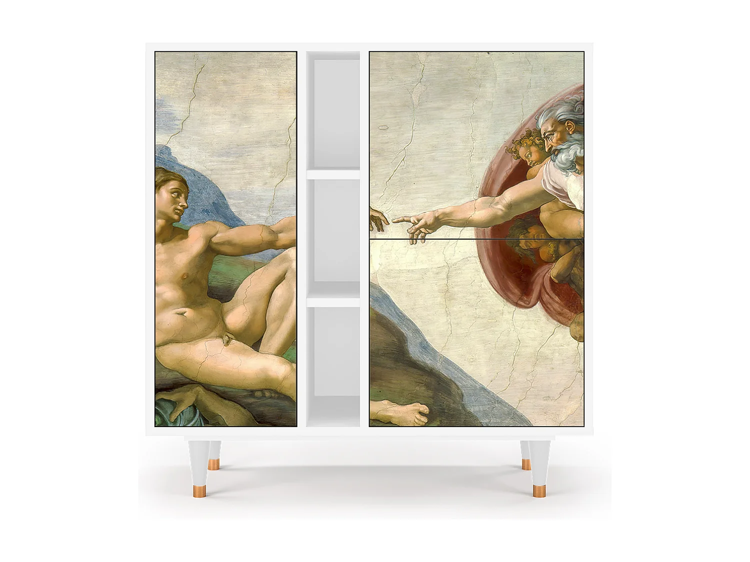 Aparador - 94х96х41 cm - BS5 - The Creation of Adam, Branco