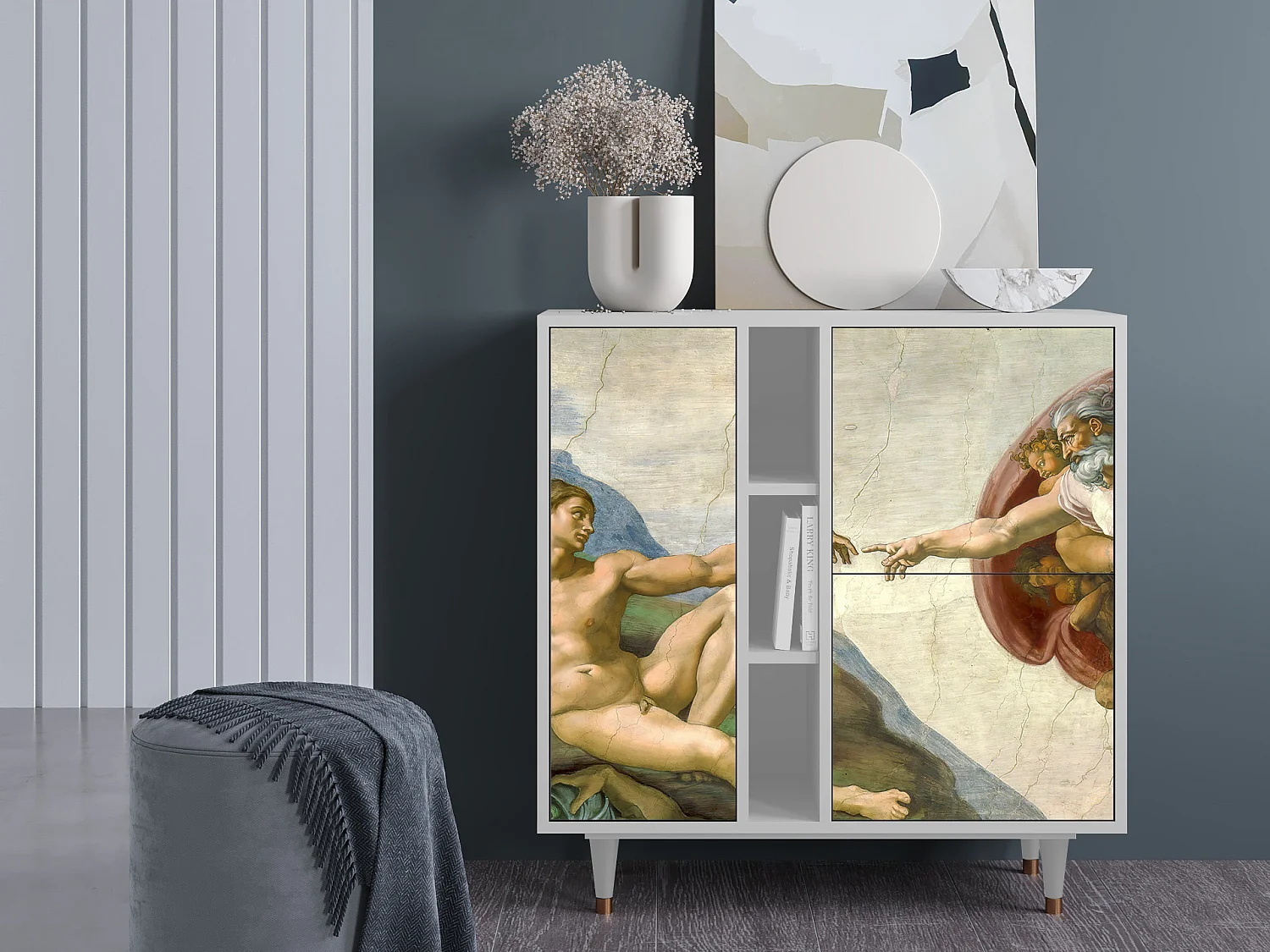 Buffet - 94х96х41 cm - BS5 - The Creation of Adam, Blanc