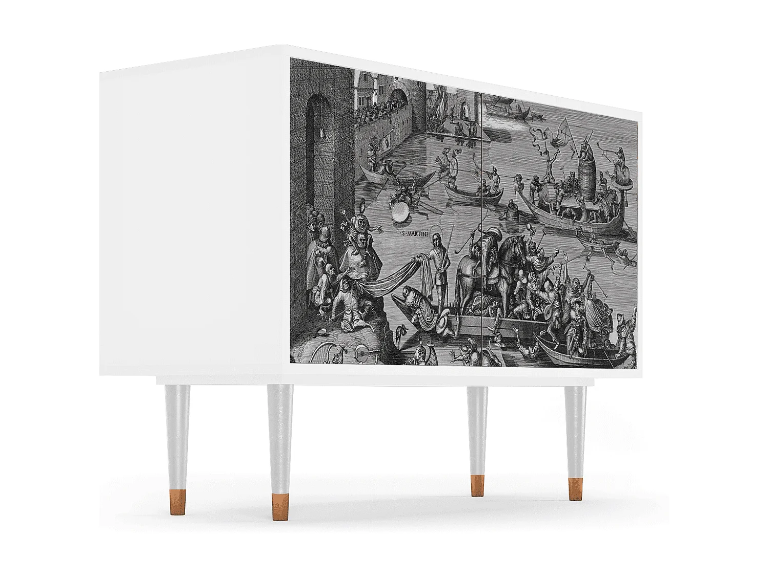 Buffet - 115x85x48 cm - BS4 - Saint Martin, Blanc