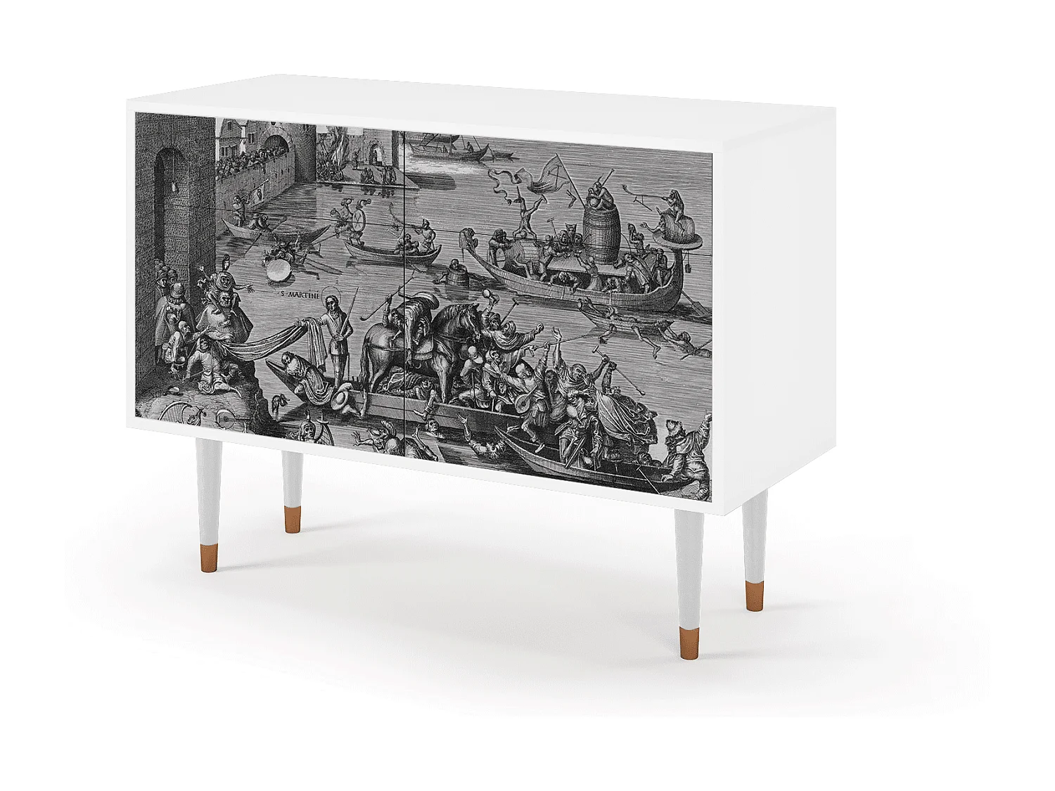 Kredens - 115x85x48 cm - BS4 - Saint Martin, Biały