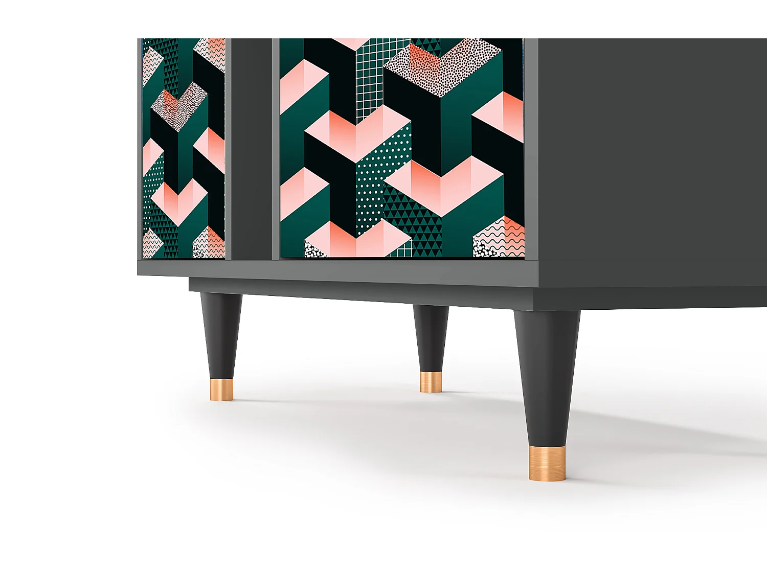 Dressoir - 94х96х41 cm - BS5 - Geometric Madness, Antraciet