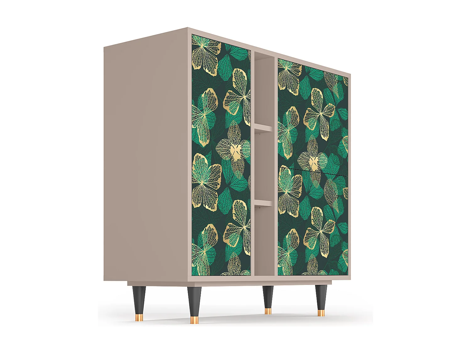 Aparador - 94х96х41 cm - BS5 - Green Flower, Latte