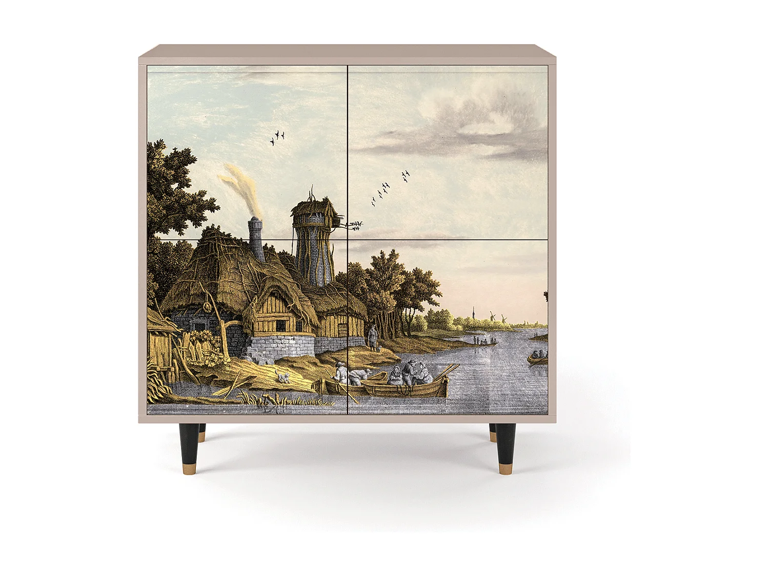 Dressoir - 94x96x48 cm - BS3 - Mill along a River, Latte