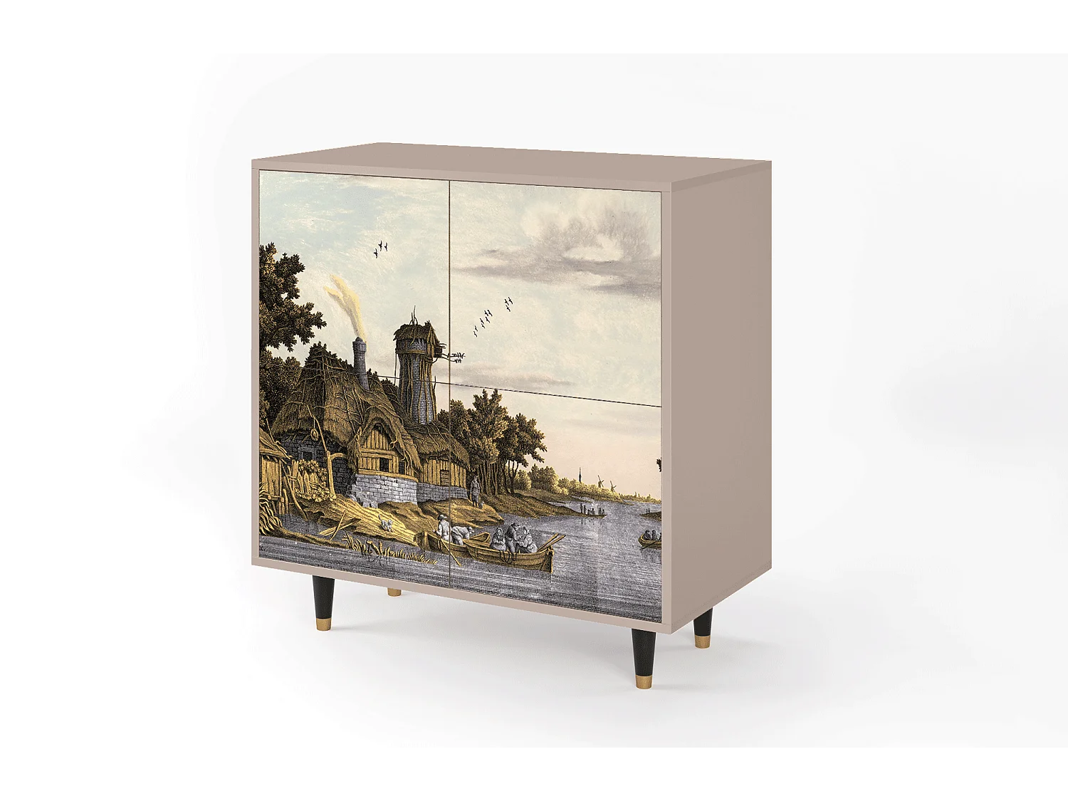 Dressoir - 94x96x48 cm - BS3 - Mill along a River, Latte