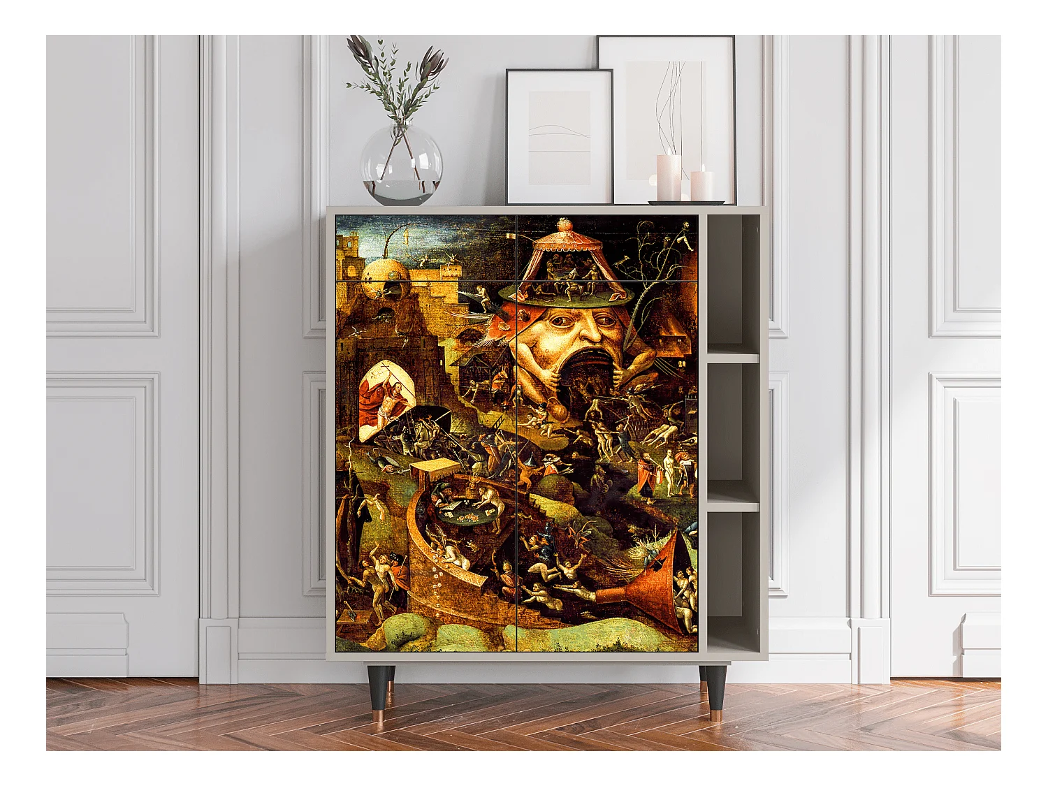 Kredens - 96х110х41 cm - BS6 - Christ in Limbo, Piaskowy