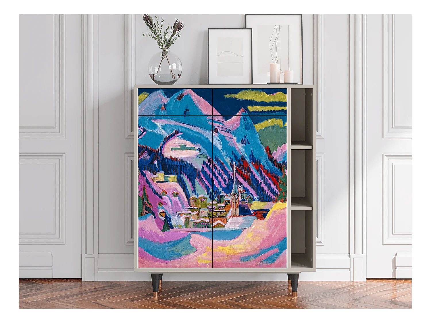 Sideboard - 96х110х41 cm - BS6 - Davos Winter, Sand