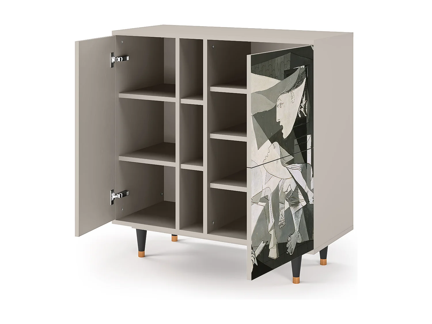 Kredens - 94х96х41 cm - BS5 - Guernica by Picasso, Piaskowy