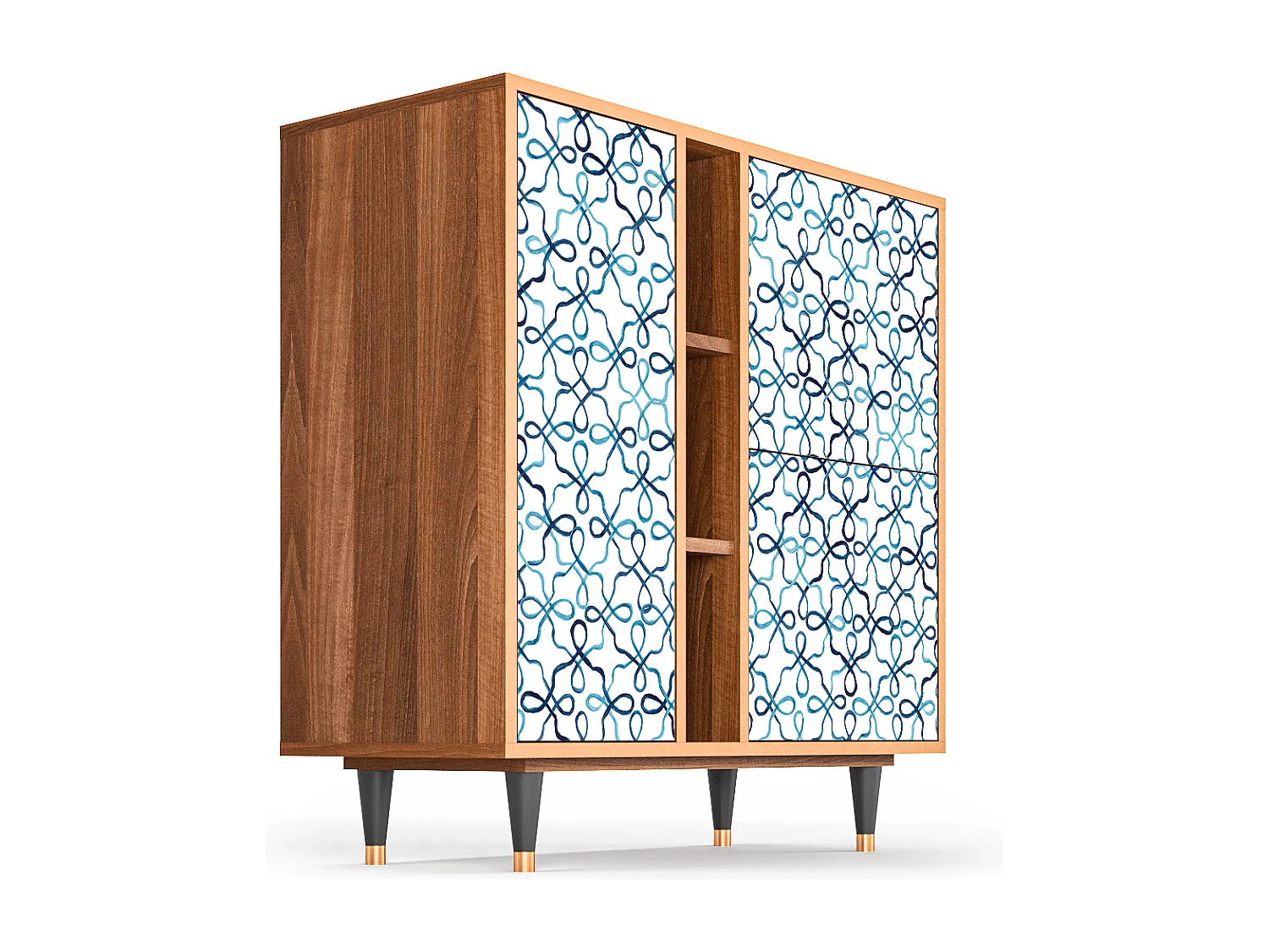 Sideboard - 94х96х41 cm - BS5 - Marine Strings, Walnuss