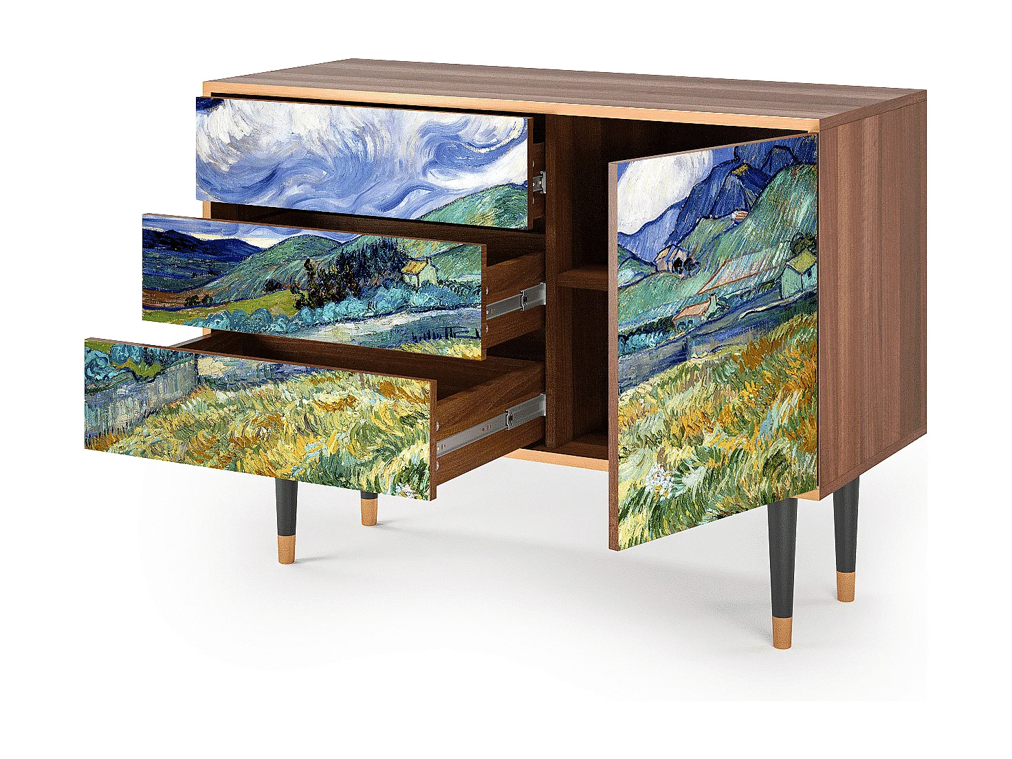 Credenza - 115х84х41 cm - S3 - Landscape, Noce