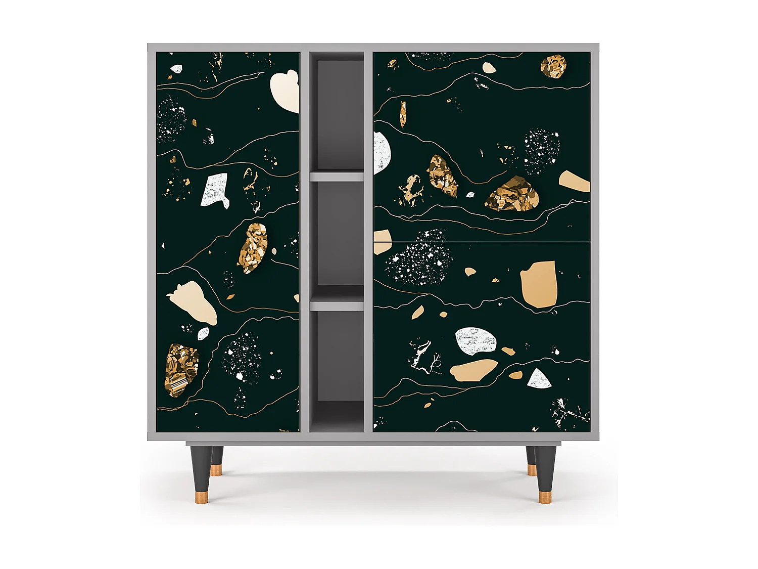 Kredens - 94х96х41 cm - BS5 - Space Rocks, Szary