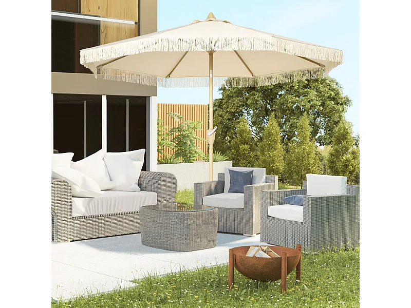 Parasol octogonal inclinable MORO beige