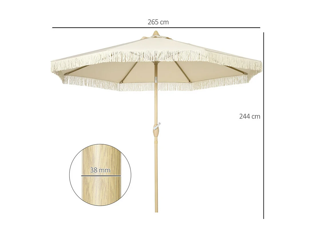 Parasol octogonal inclinable MORO beige