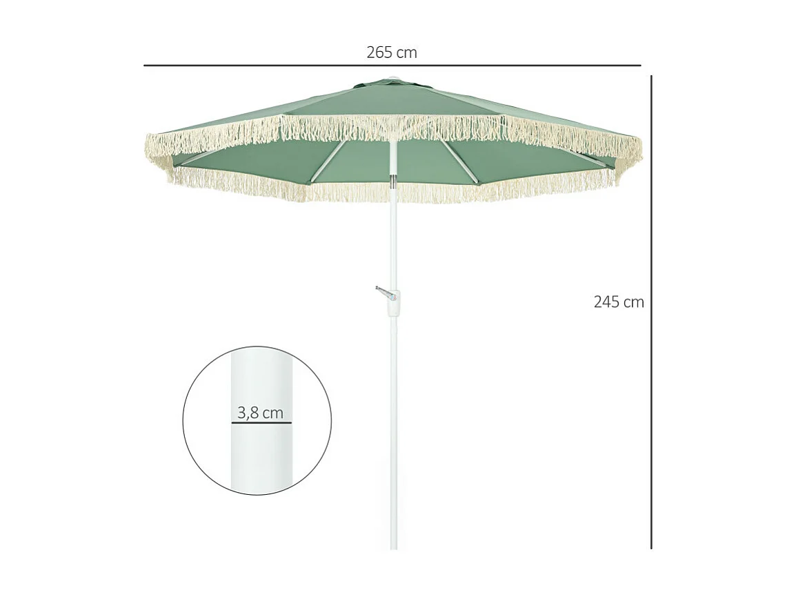 Parasol inclinable CALA vert