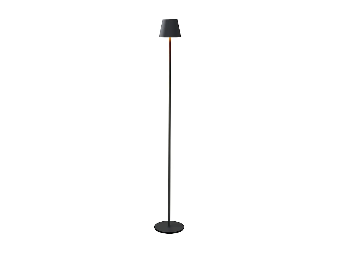 NETTLIFE LED Lampadaire Noir Moderne Dimmable 125cm 3 températures de couleur USB Salon