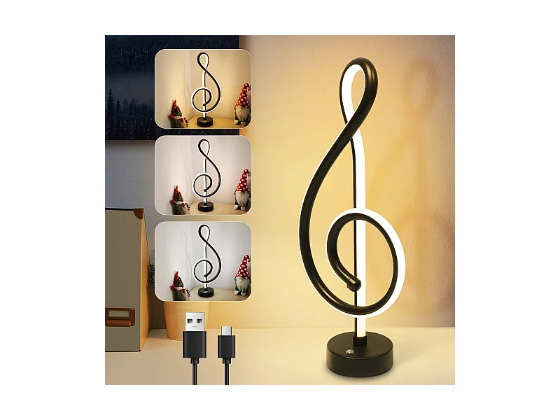 NETTLIFE LED Tischleuchte Kabellos Touch Dimmbar Akku Schwarz mit USB Aufladbar Touch Dimmbar