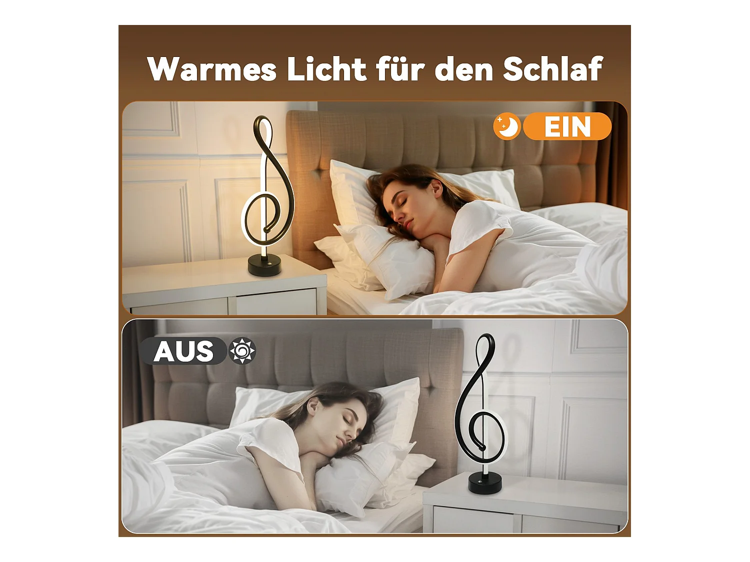 NETTLIFE Lampe de table LED sans fil tactile dimmable batterie noire avec USB rechargeable tactile dimmable