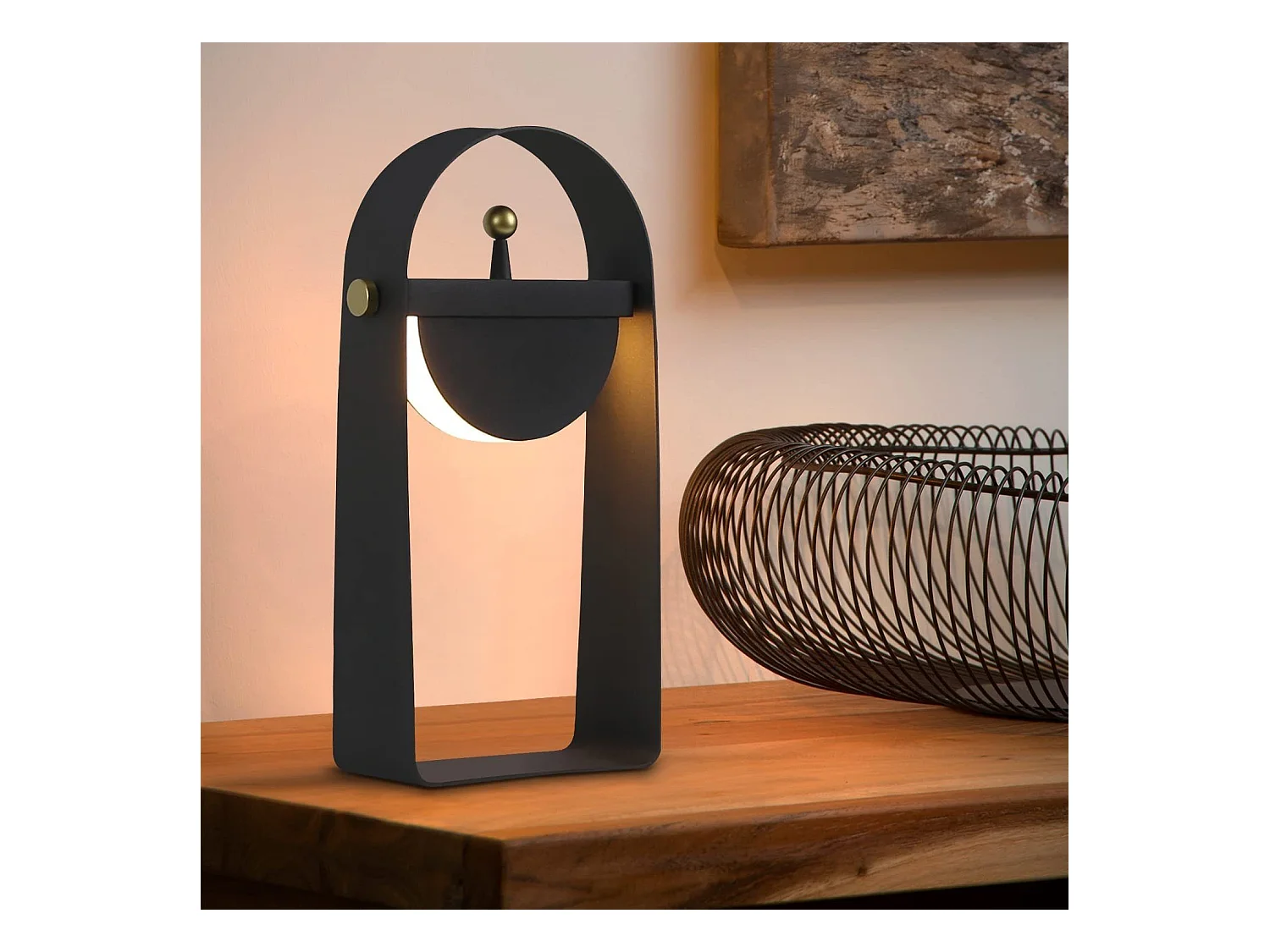 NETTLIFE Lampe de chevet LED avec fonction de charge lampe de table veilleuse portable luminosité réglable