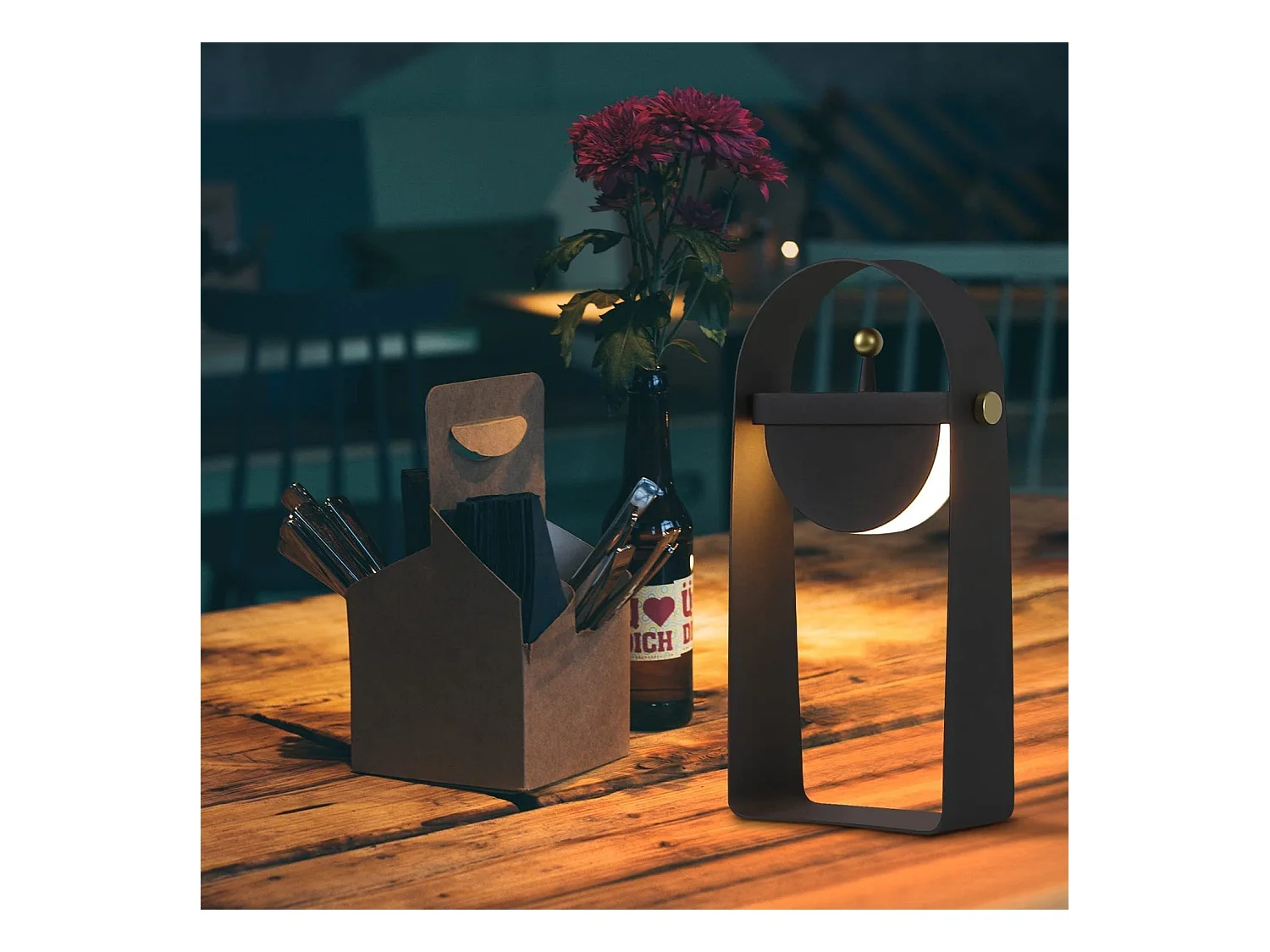 NETTLIFE Lampe de chevet LED avec fonction de charge lampe de table veilleuse portable luminosité réglable