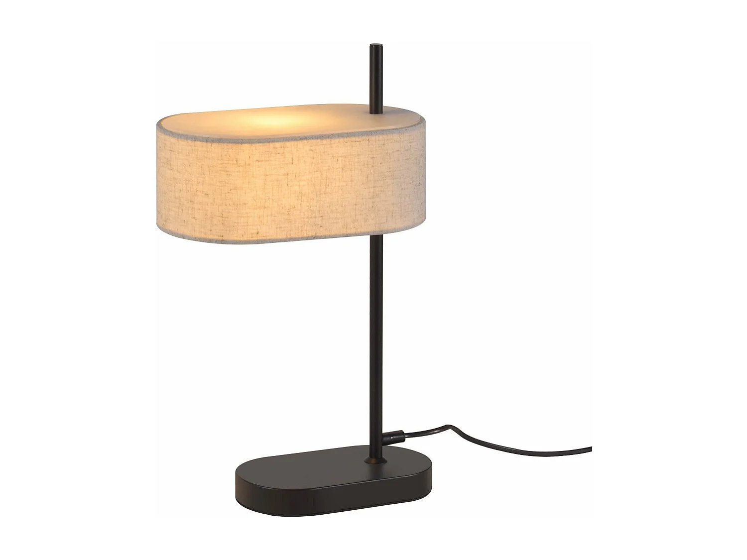 NETTLIFE Vintage-Nachttischlampe für Schlafzimmer, 44,5 cm, E14, schwarzer Lampenschirm aus Leinenstoff, mit Schalter, keine Glühbirne