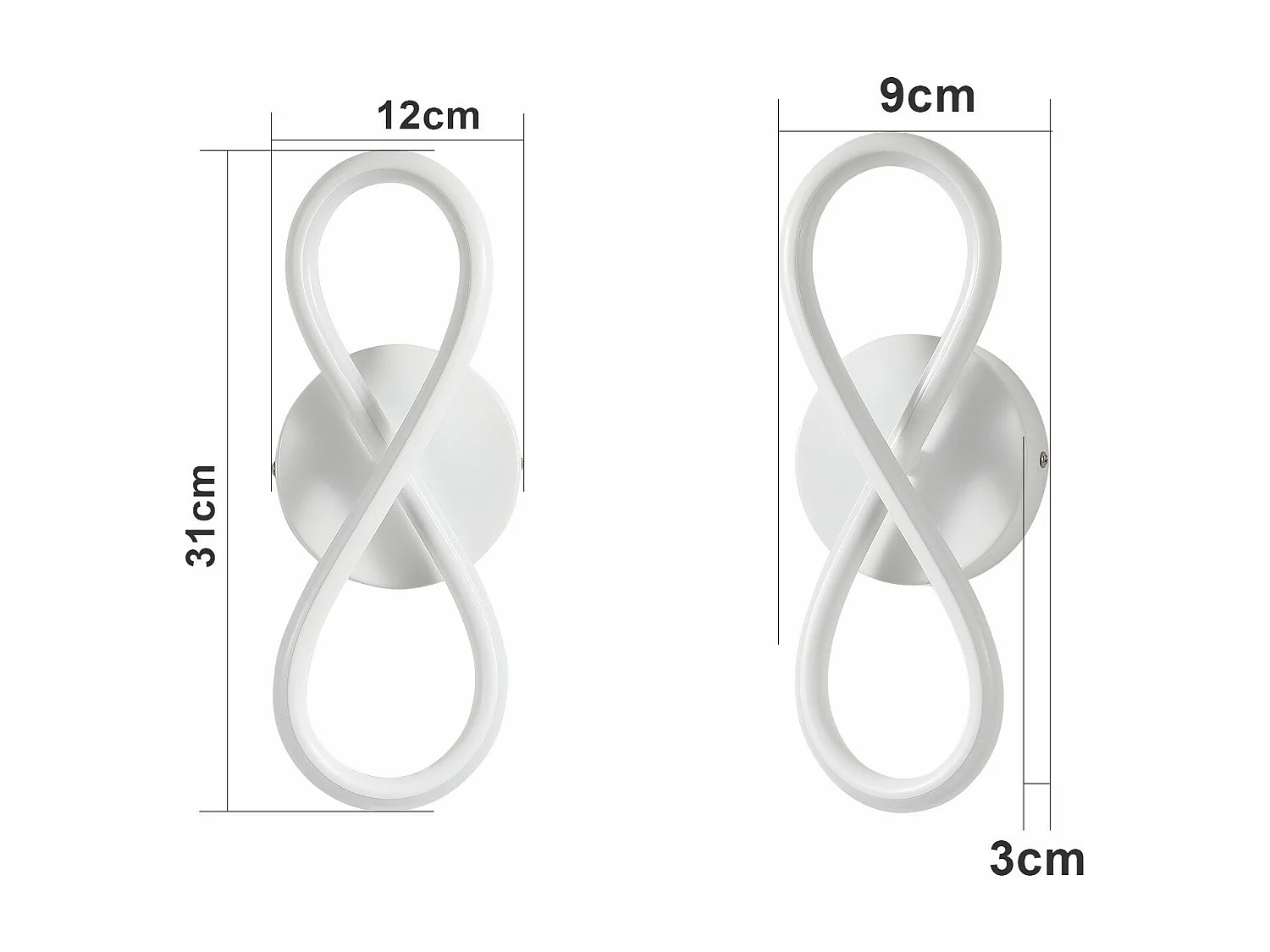 NETTLIFE 7W LED wandlamp gebogen design warm wit 3000K voor binnentrap